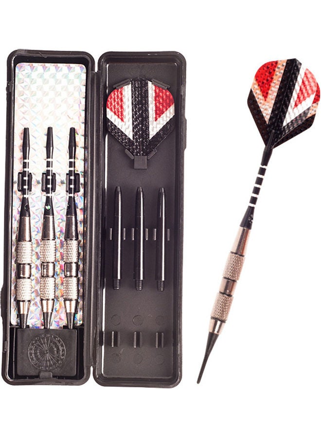 NIBEMINENT 3Pcs/Set Professional Aluminium Alloy Plastic Darts Shaft Tip Flights with Box 20*10*20cm - Image 1
