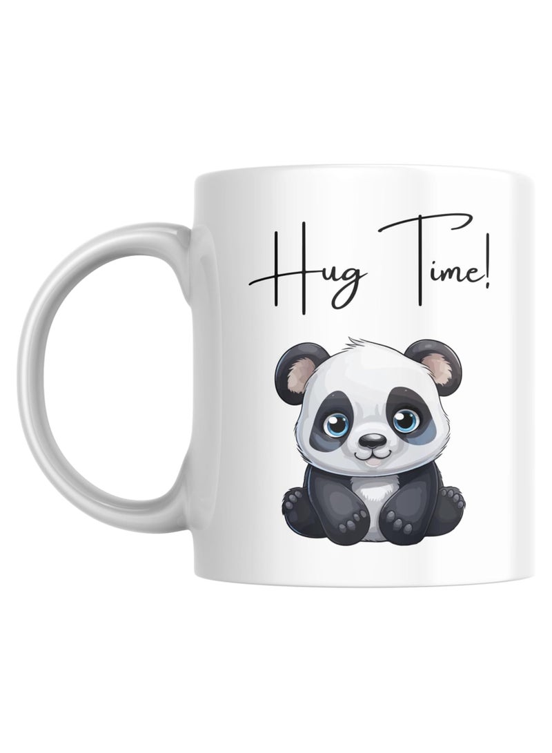 Panda Hug Time Coffee Mug, 11oz, Cute Design Gift for Friends, Family on Birthdays, Holidays