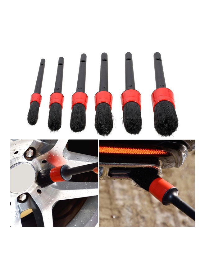 NIBEMINENT 6-Piece Soft Bristle Auto Detailing Brush For Automotive Cleaning - Image 2