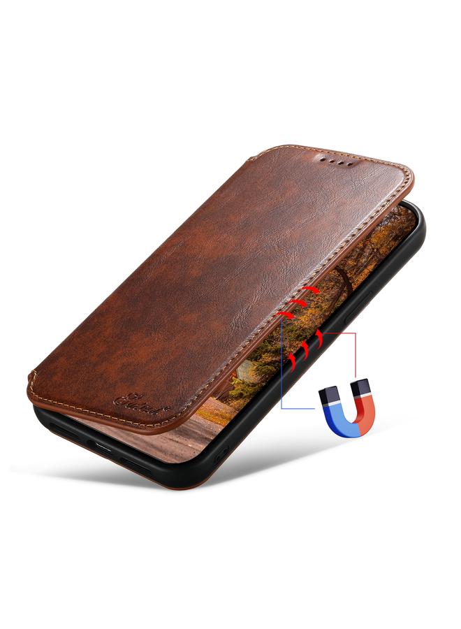 Suteni Case For iPhone 14 Pro J05 Leather Magnetic Magsafe Phone Case - Image 2