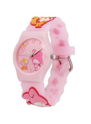 Pink Square Cartoon Sanrio Melody Pattern Children's Watch Silicone Strap suitable for children from all watches gifts - view 2