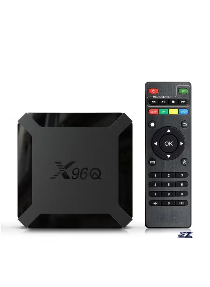 راكسوم X96Q Android 10.0 Set Top Box - معالج Allwinner H313 رباعي النواة، سعة تخزين 16 جيجابايت، V7545EU-16G_P، أسود - صندوق تلفزيون ذكي للبث والألعاب والتطبيقات - Image 1