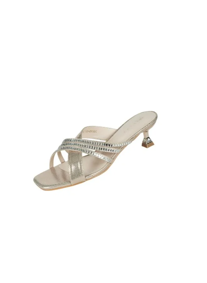 ZAYNA 221-217 Zayna Ladies Kitten Heel Sandals 2G9183-531 Silver