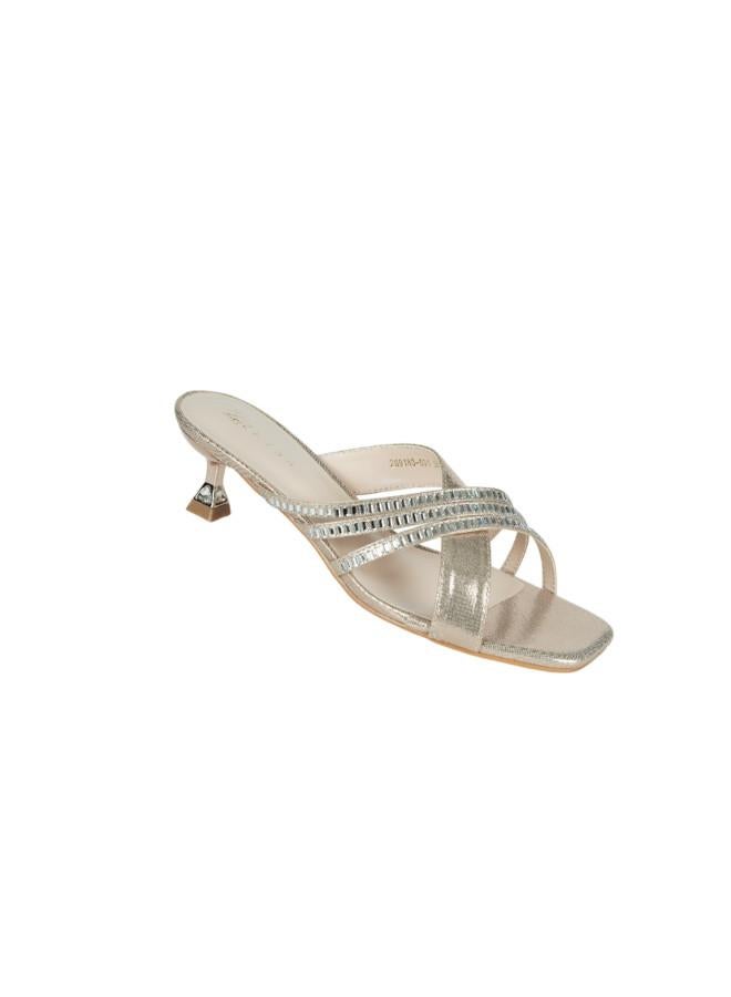 ZAYNA صنادل زينة بكعب قطة نسائي فضي 221-217 - Image 2
