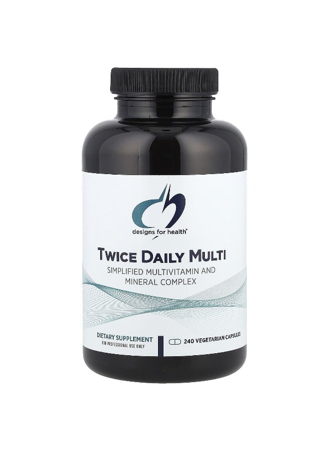 designs for health - Designs For Health, Twice Daily Multi, 240 Vegetarian Capsules - Image 1