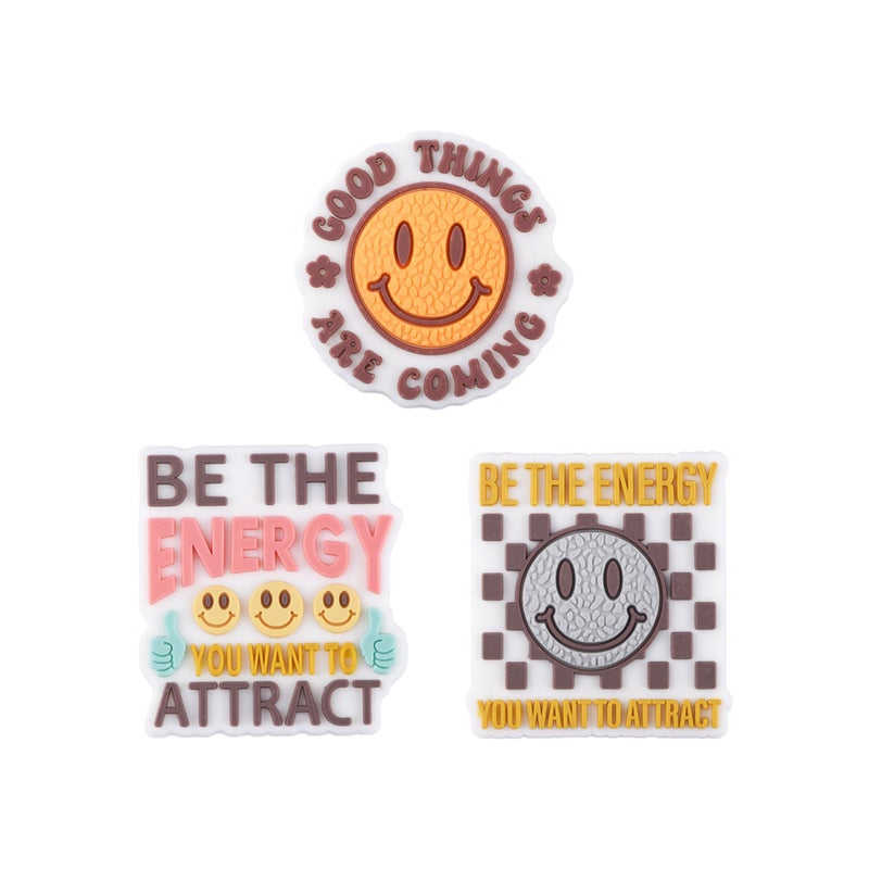 XQNB Energy Shoe Charms for Smile Confident Shoes Decoration Charm for Girls Boys Kids Men Women Party Favor - Image 4