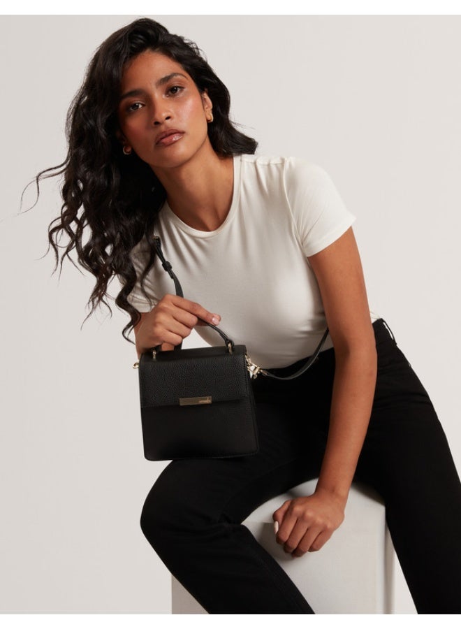 Ted Baker حقيبة يد متوسطة بمقبض علوي بتفاصيل بار - Image 3