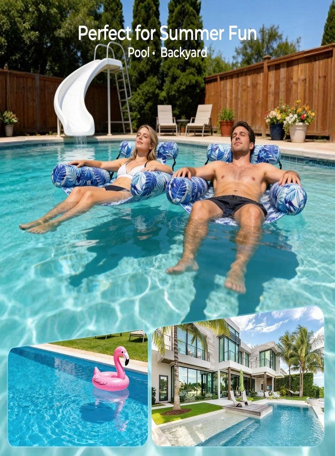 HAGUL 2 Pack Inflatable Pool Float for Adults - Heavy Duty Floating Lounge Chair & Pool Noodle for Summer, Beach, Lake & Pool Parties - Comfortable Water Lounge for Relaxing & Fun - Image 5
