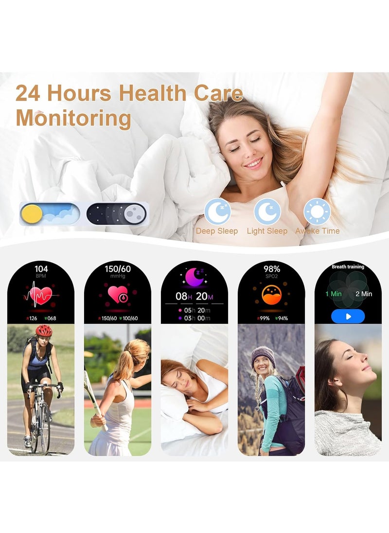 RollsTimi  - Women/Ladies Bluetooth Smartwatch, Answer/Unplug Call Function, 1.32 Inch Full Screen Touch Smart Watch, With Exercise Heart Rate Monitoring And Sleep Monitoring, Exercise Mode RTi58 Silver - Image 1