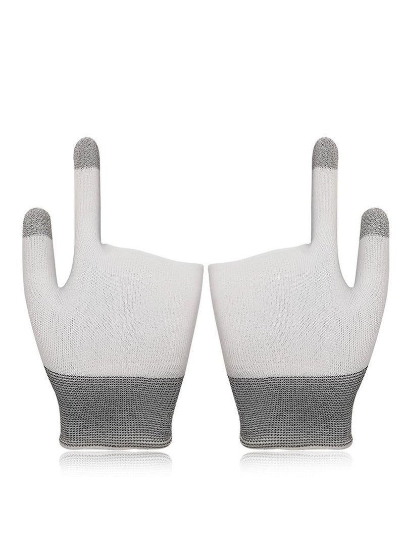 قفازات ألعاب الرياضة الإلكترونية وأغطية للأصابع، مضادة للتعرق وقابلة للتنفس مع إبهام لمواد الألياف النانوية الفضية الحساسة جدًا والنايلون للشاشات التي تعمل باللمس، إكسسوارات ألعاب الهواتف المحمولة P - Image 5