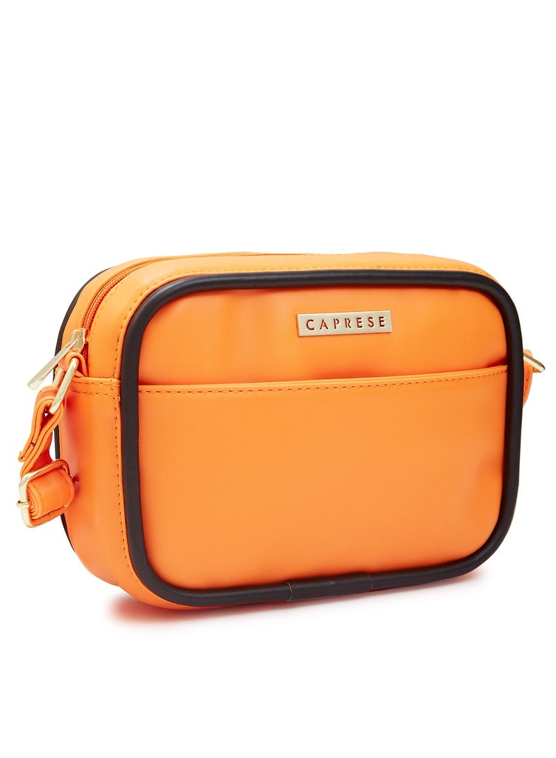 كابريسي جرايسي حقيبة حبال متوسطة الحجم من الجلد الصناعي باللون البرتقالي الصلب - Image 4