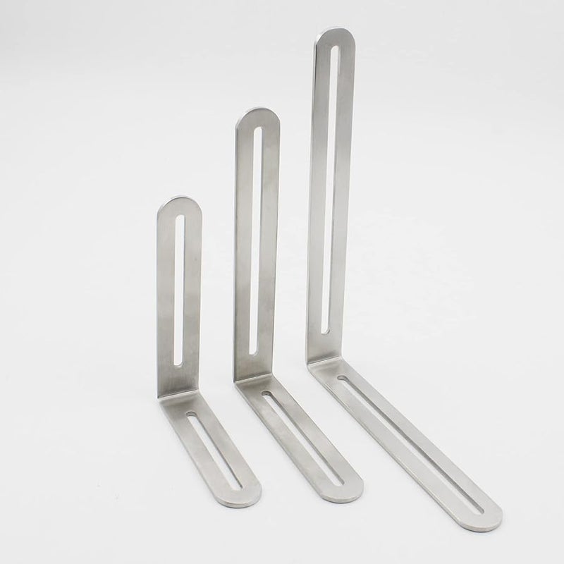 4 PCS Heavy Duty Stainless Steel L Shape Corner Brace 4 72x6 5x0 12 Inches Silver - Image 5