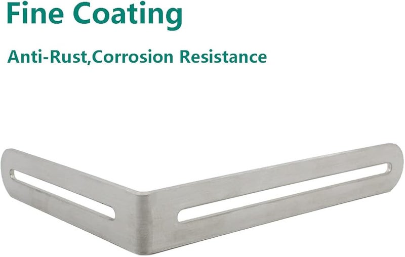 4 PCS Heavy Duty Stainless Steel L Shape Corner Brace 4 72x6 5x0 12 Inches Silver - Image 4