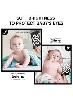 beiens High Contrast Baby Flashcards, Newborn Brain Development Toys, Visual Stimulation Learning Activity Cards, 20 Pcs 40 Pages 5.5'' X 5.5'' Educational Infants Gift  - Image 5