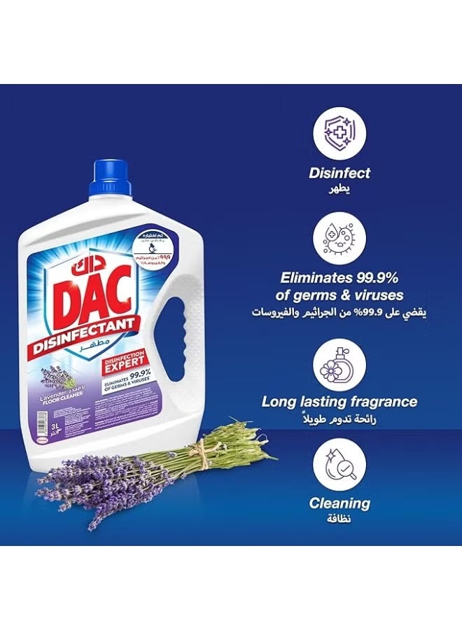 Dac Gold Multi-Purpose Disinfectant & Liquid Cleaner – 3X Thicker Formula Lavender, 3L x 6 - Image 5
