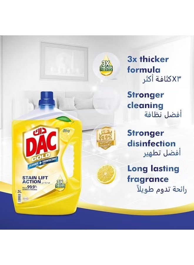 Dac Gold Multi-Purpose Disinfectant & Liquid Cleaner – 3X Thicker Formula Lavender, 3L x 6 - Image 3