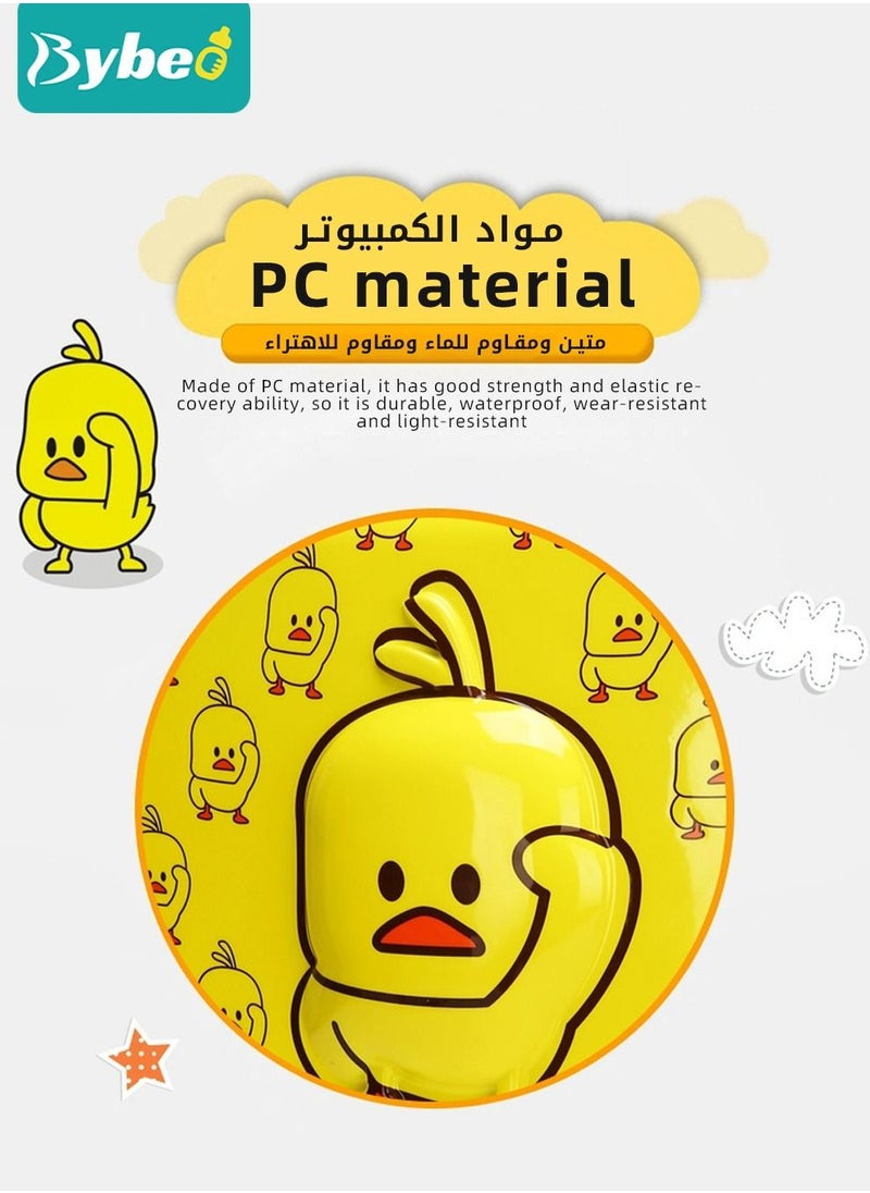 بيبو حقيبة سفر بعجلات ثلاثية الأبعاد مع تصميم كرتوني للأطفال - حقيبة سفر للأطفال بعجلات، حقيبة سفر بتصميم صلب، قفل بكلمة مرور، فاصل بسحاب، مقبض قابل للتمديد، بحجم 18 بوصة.  - Image 2