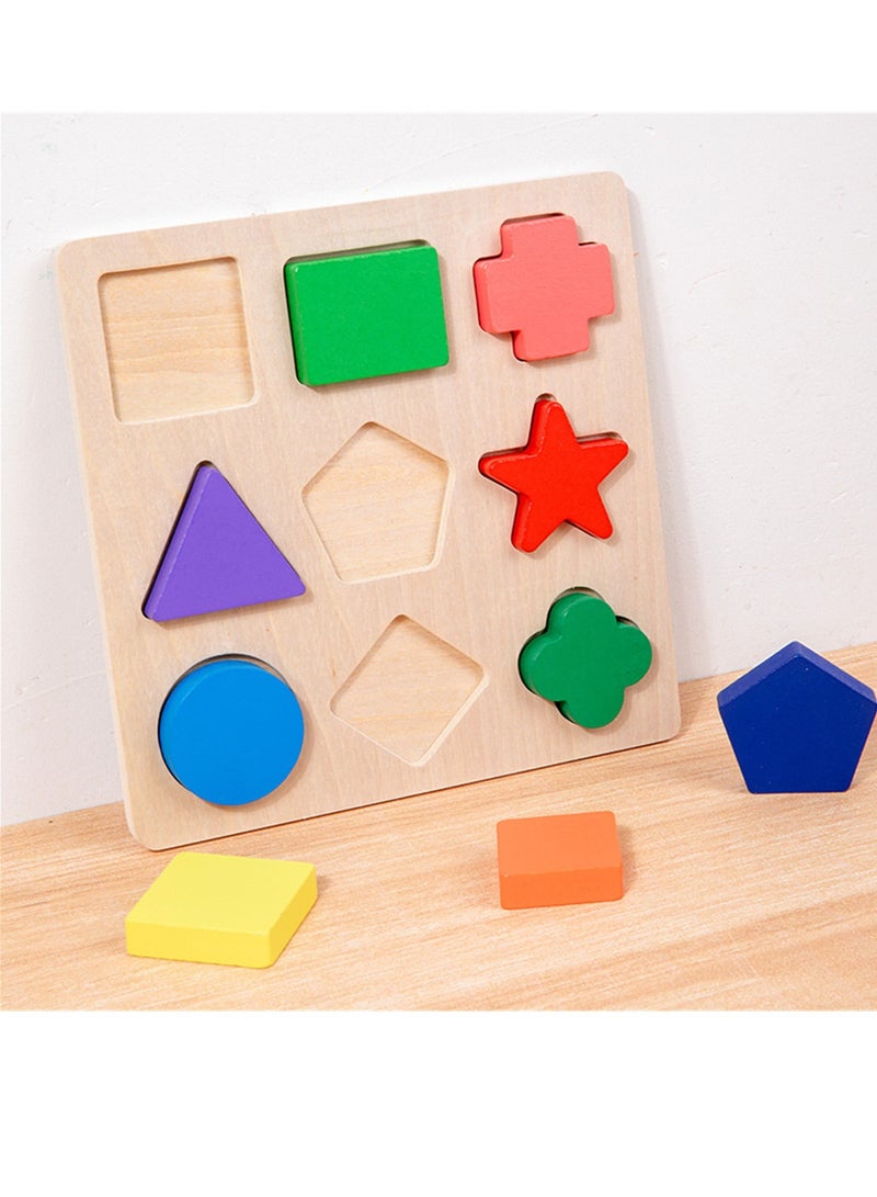 Wooden Shape Sorter Color Recognition Puzzles Toys Geometric Shape Sorter Educational Learning Toy  - Image 3