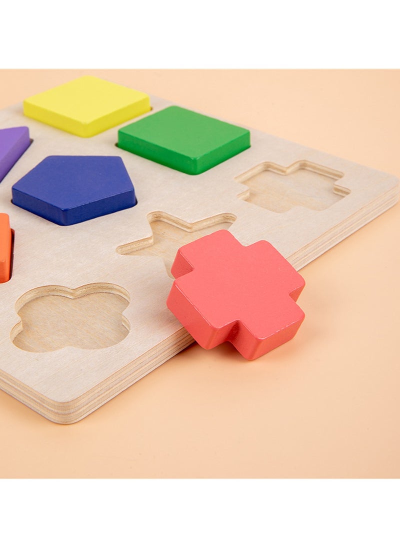 Wooden Shape Sorter Color Recognition Puzzles Toys Geometric Shape Sorter Educational Learning Toy  - Image 4