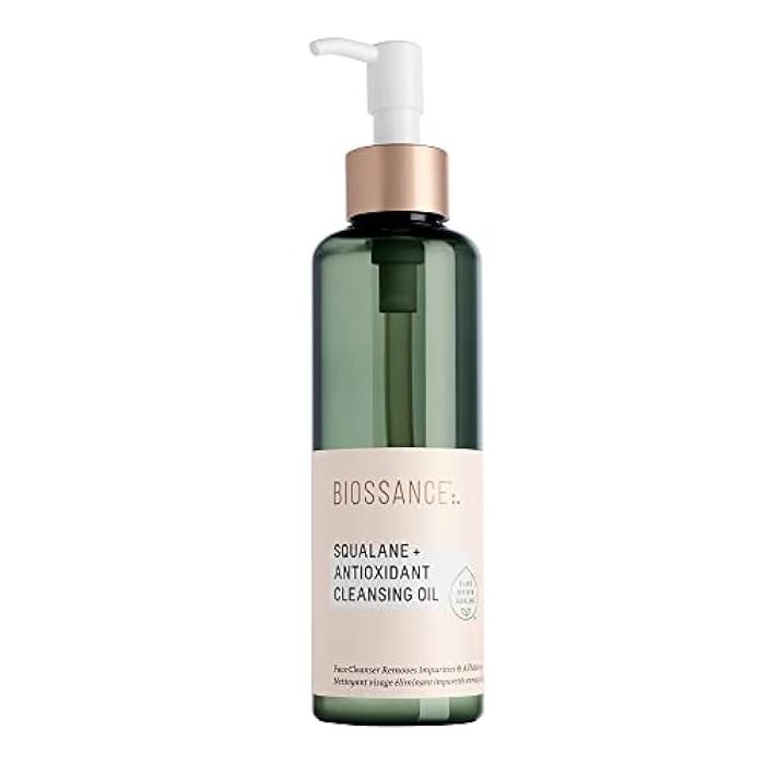 BIOSSANCE Squalane + Antioxidant Cleansing Oil. Lightweight Facial Oil Cleans Deep into Pores, Removes Makeup and Hydrates Skin. For all Skin Types - Image 1