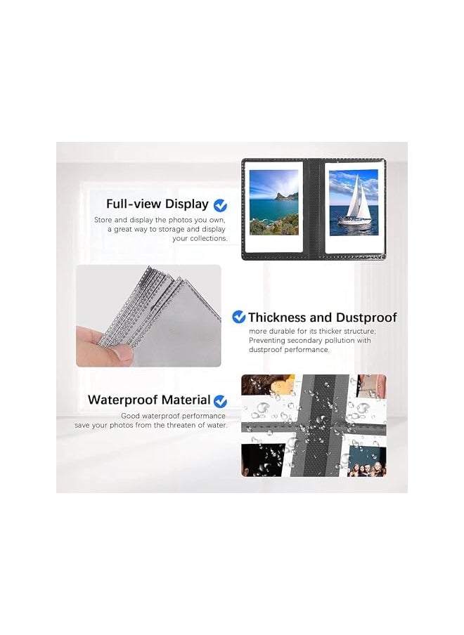 Photo Album for Instax Mini Camera, Elastic Solid Color Large Capacity Photo Album, 432 Pockets Photo Album, Book Album Large for SnapTouch Instant Camera