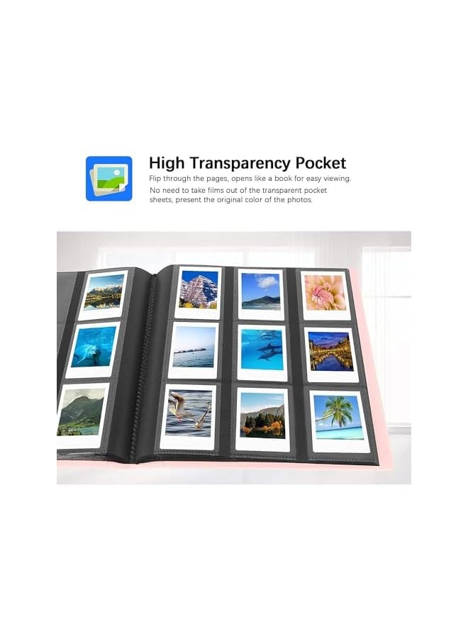 Photo Album for Instax Mini Camera, Elastic Solid Color Large Capacity Photo Album, 432 Pockets Photo Album, Book Album Large for SnapTouch Instant Camera