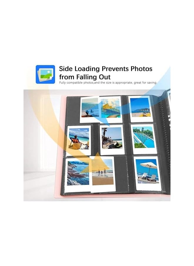 Photo Album for Instax Mini Camera, Elastic Solid Color Large Capacity Photo Album, 432 Pockets Photo Album, Book Album Large for SnapTouch Instant Camera