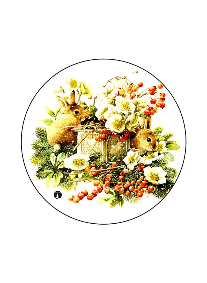 RKN Rabbits Mouse Pad White