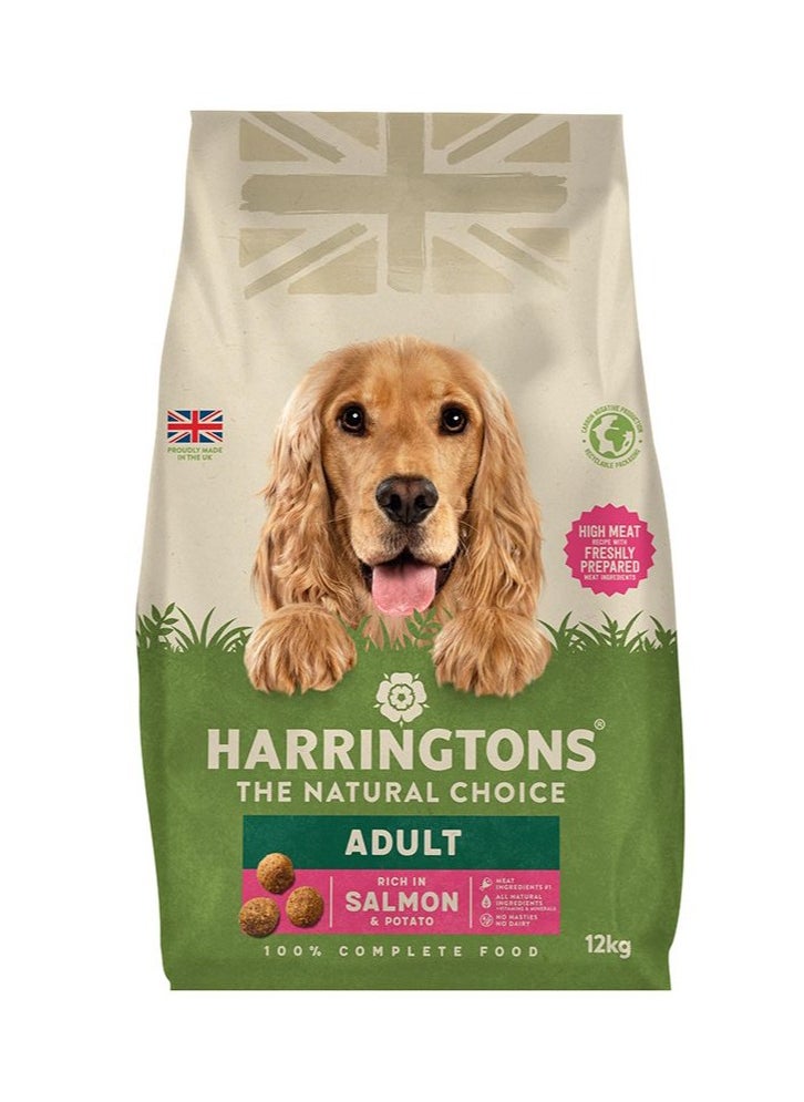 HARRINGTONS - Complete Salmon & Potato Adult Dry Dog Food 12kg - Image 1