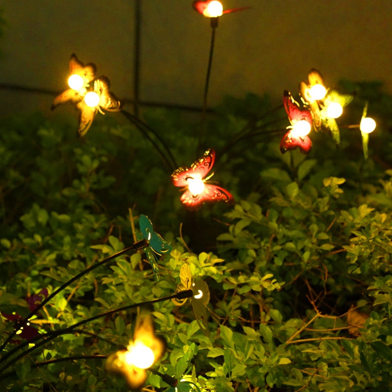 Neoglint Solar Garden Lights Decorative Butterfly Swaying Lawn Lamp Outdoor Landscape Pathway Light IP65 Waterproof Solar Lights for Yard Patio Pathway Lawn - Image 3