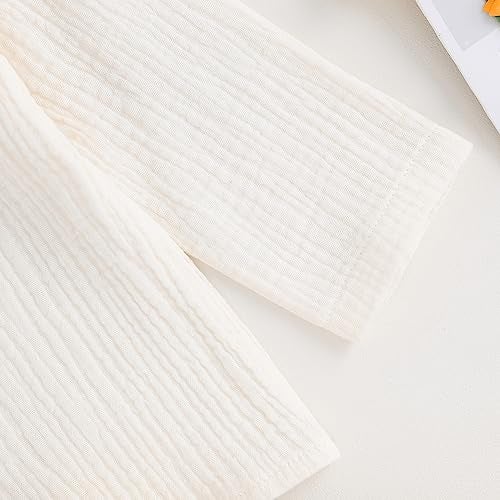 Thorn Tree Toddler Boys Girls Fall Outfits Long Sleeve Button Down Shirt Elastic Waist Pants 2Pcs Little Kids Clothes Set - Image 4
