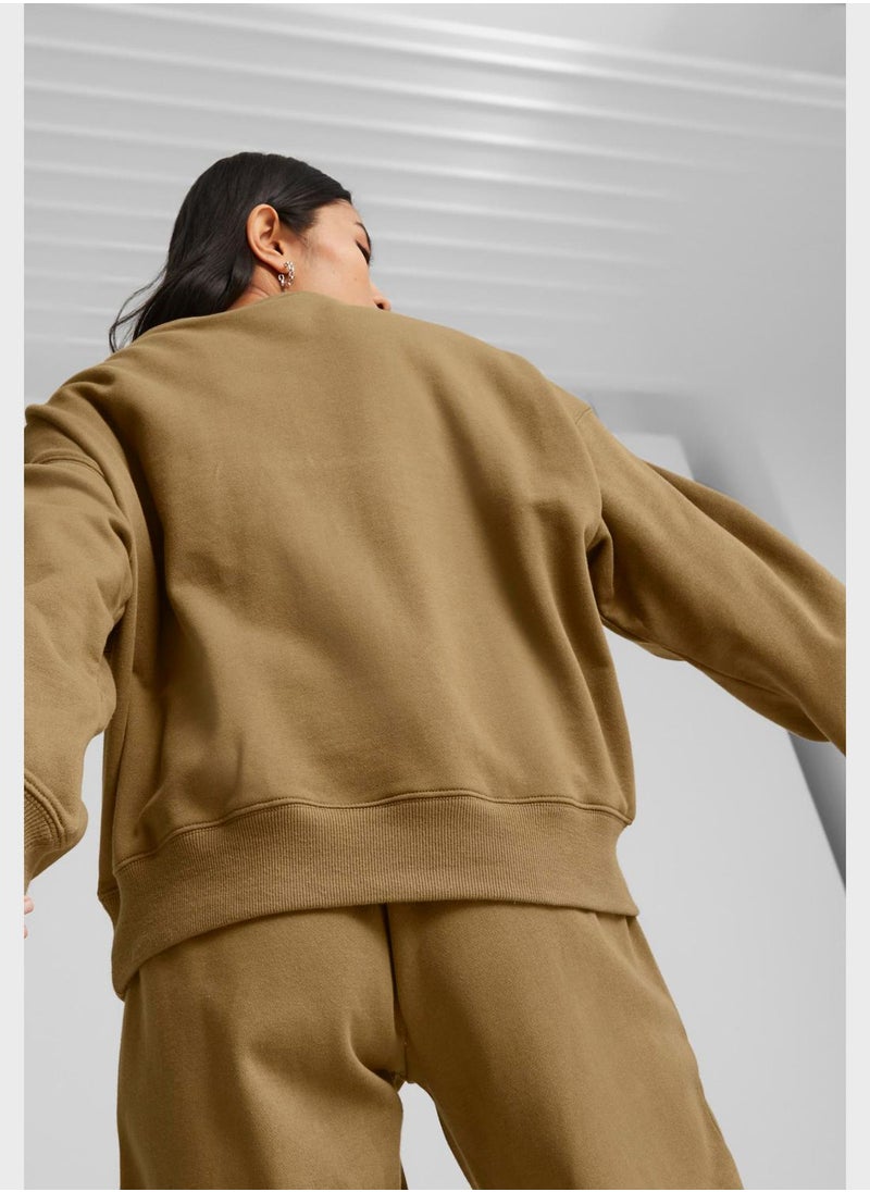 PUMA - Classics Oversized Crew Sweatshirt - Image 1