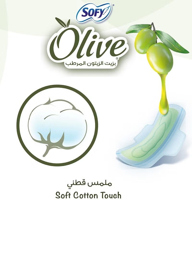 Sofy With olive oil, thin, large, sanitary pads with wings, 10 pieces - Image 2