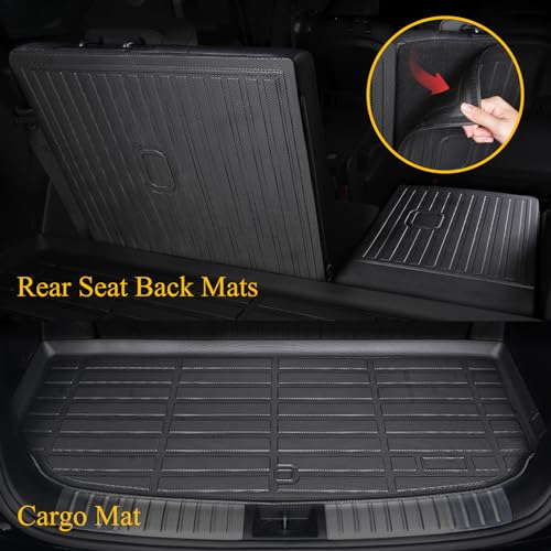 Jenofa-for Chevy Suburban/GMC Yukon XL 2015-2020 Bench Seat All Weather Floor Mats Automotive Car Mat for Suburban Accessories (Floor Mats & Rear Seat Back Mats & Cargo Liner) - Image 4