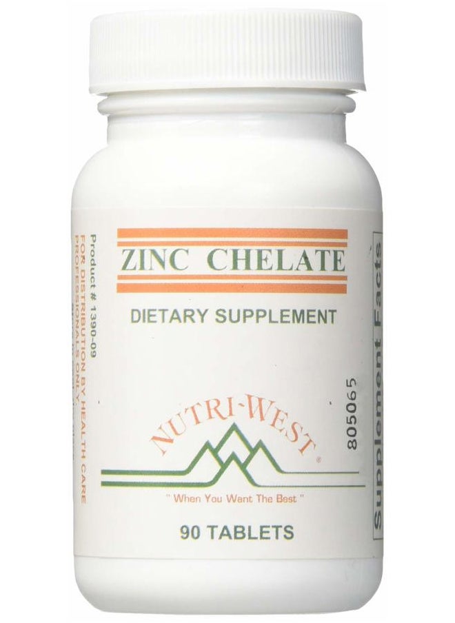Nutri-West - NutriWest, Zinc Chelate 16 mg 90 Tablets - Image 1