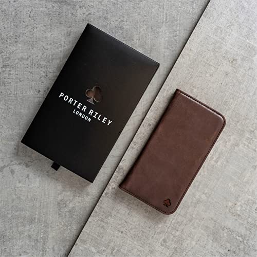 Porter Riley - Leather Case for iPhone X/iPhone Xs. Premium Genuine Leather Stand/Cover/Wallet/Flip Case (Chocolate Brown) - Image 5