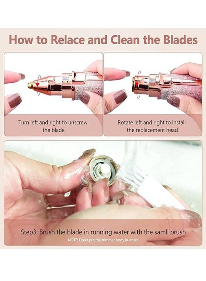 Eyebrow Hair Remover USB Rechargeable 2 in 1 Eyebrow Trimmer Eyebrow Razor Tool - Image 5