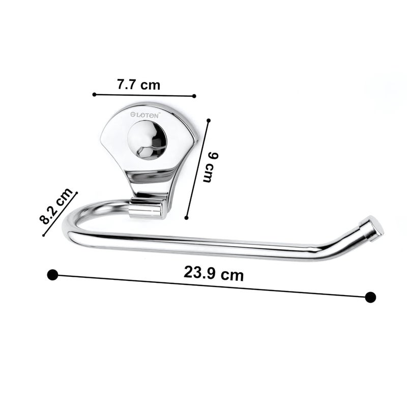 GLOXY GLOXY Stainless Steel Napkin Ring - Towel Ring - Napkin Holder - Bathroom Hanger - Towel Hanger - Bathroom Accessories Set for Kitchen & Wash Basin Area (Chrome, 1pc)  - Image 2