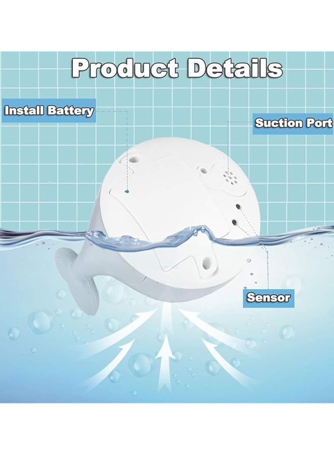 إيروريكس ألعاب حمام أطفال مُحسّنة لعام 2024، ألعاب حمام مضيئة للأطفال من عمر 1 إلى 3 سنوات، من عمر 6 إلى 12 شهرًا، حمام الحوت - Image 5