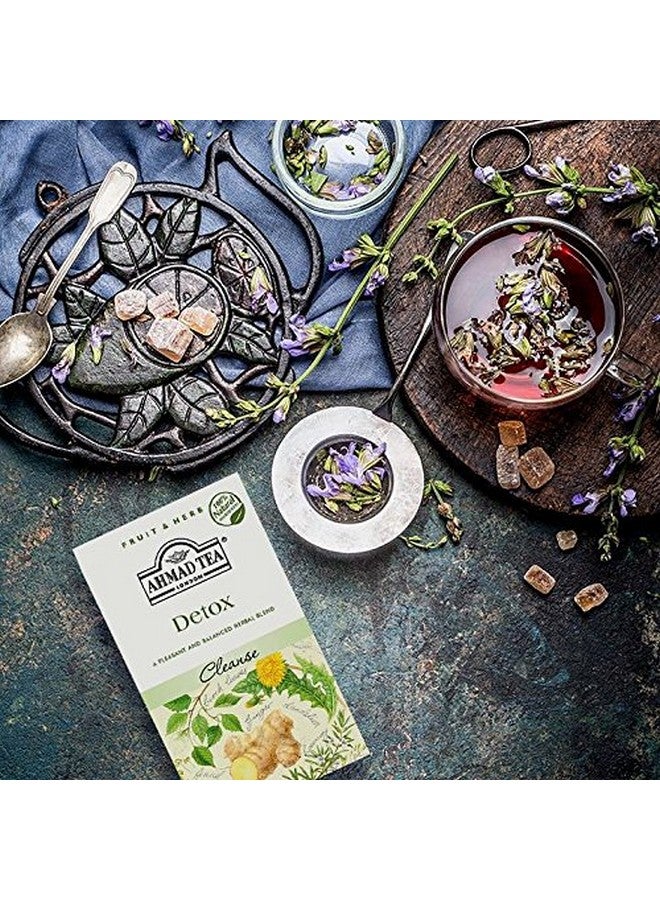 Ahmad Tea Ahmad Tea Herbal Tea, Ginger, Peppermint, Fennel, Dandelion, & Birch 'Detox' Teabags, 20 ct (Pack of 6) - Decaffeinated & Sugar-Free  - Image 4