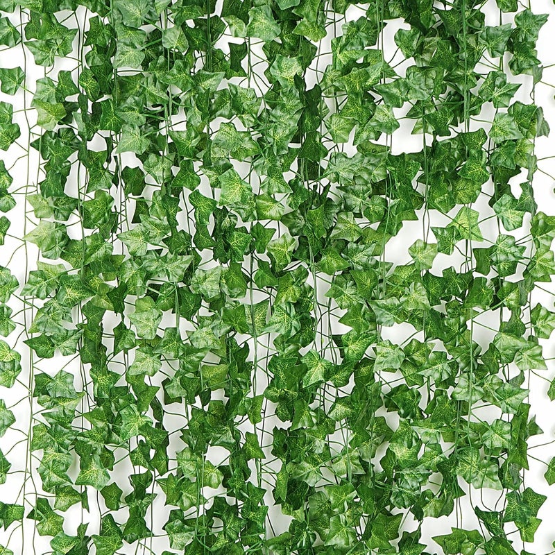 DECGOL 12 Pack 86 FT Artificial Ivy Garland, Fake Ivy Leaf Plants Vine Greenery Garland Home Kitchen Balcony Garden Office Wedding Wall Decor - Image 1