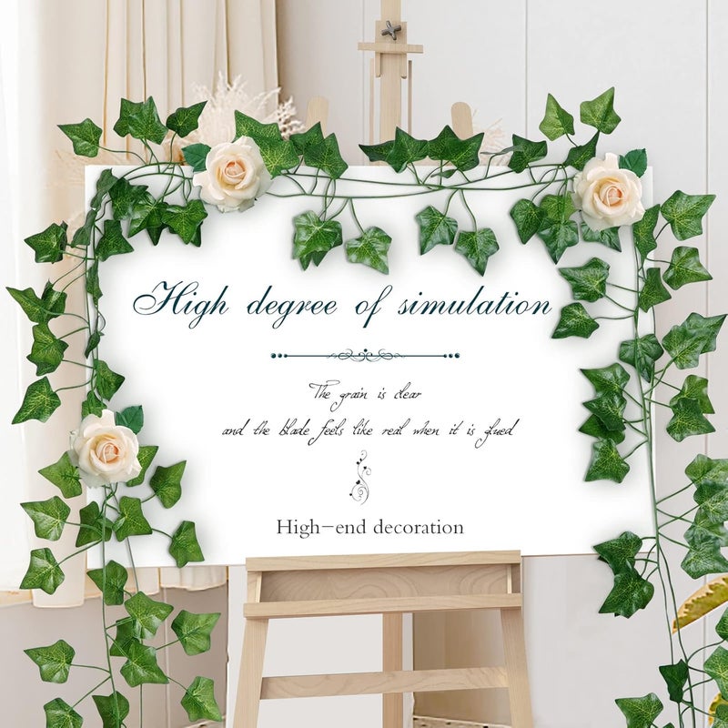 DECGOL 12 Pack 86 FT Artificial Ivy Garland, Fake Ivy Leaf Plants Vine Greenery Garland Home Kitchen Balcony Garden Office Wedding Wall Decor - Image 3