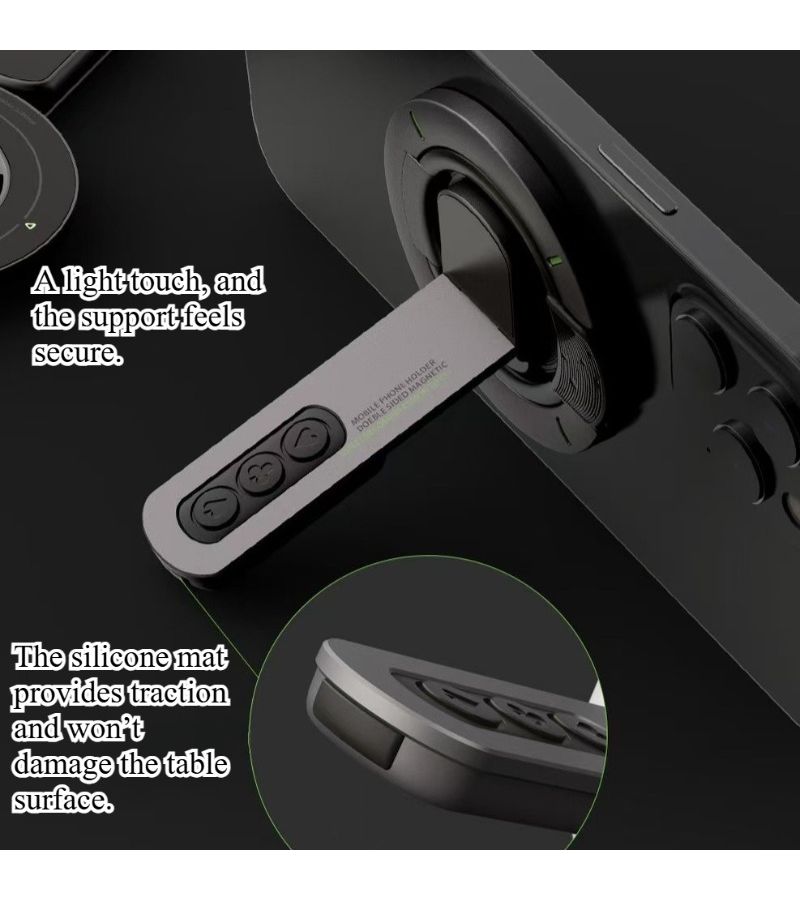 FUNSTAR Creative Phone Stand Black 360 Degree Rotation Multi Scene Application Satisfying Click Sound Relax - Image 1