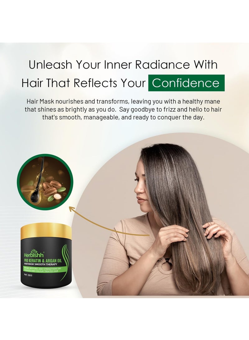 هيربيش قناع الشعر هيربيش أرجان - ترطيب عميق وترطيب لشعر أكثر صحة - للشعر الجاف جدًا والضعيف والمجهد، بدون كبريتات أو بارابين (200 جم)، عبوة واحدة - Image 4