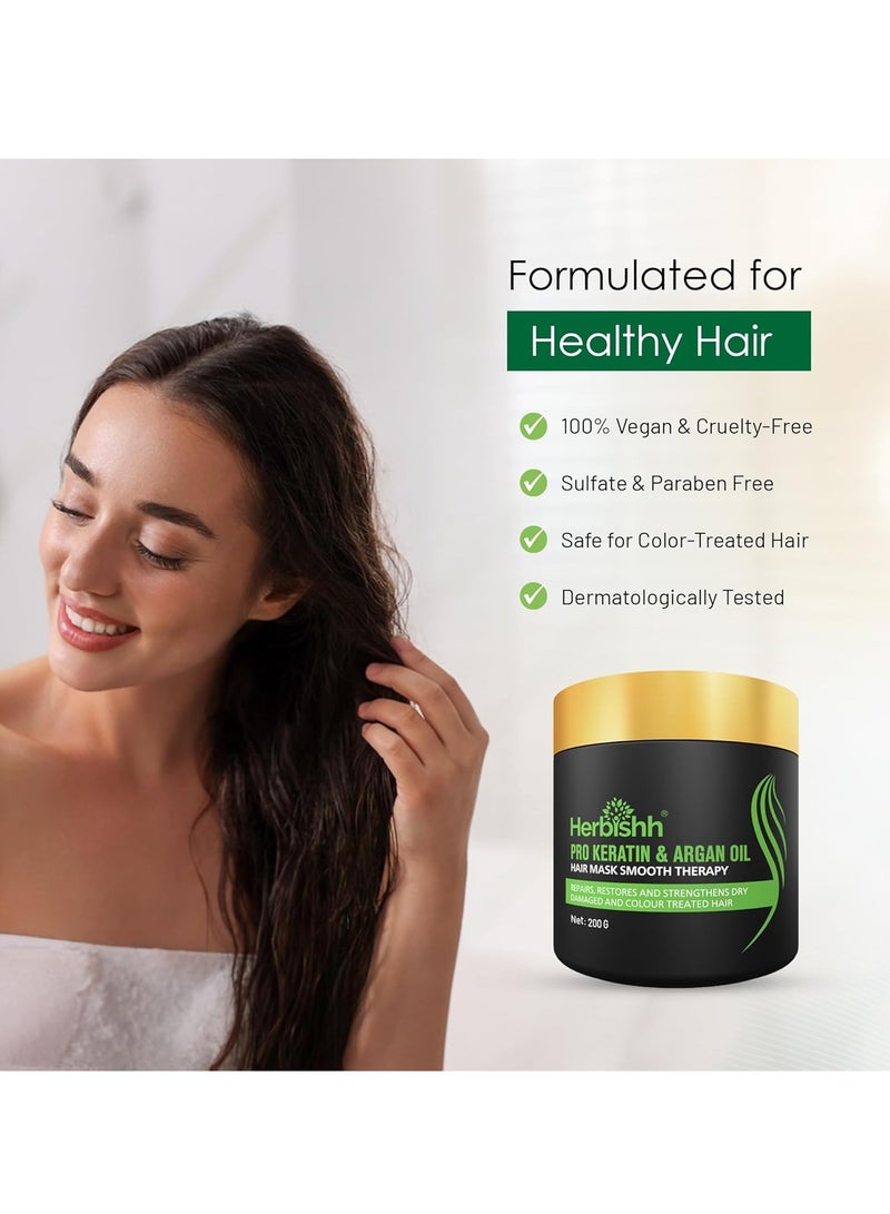 هيربيش قناع الشعر هيربيش أرجان - ترطيب عميق وترطيب لشعر أكثر صحة - للشعر الجاف جدًا والضعيف والمجهد، بدون كبريتات أو بارابين (200 جم)، عبوة واحدة - Image 5