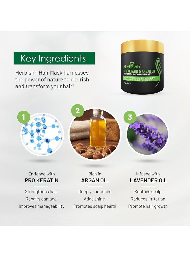 هيربيش قناع الشعر هيربيش أرجان - ترطيب عميق وترطيب لشعر أكثر صحة - للشعر الجاف جدًا والضعيف والمجهد، بدون كبريتات أو بارابين (200 جم)، عبوة واحدة - Image 3