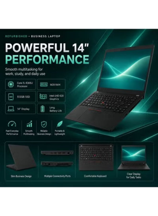 Slim Laptop 14 Inch with i5 Processor, 8GB RAM, 512GB SSD, Integrated Graphics with Free Laptop Bag, Mouse and Stand for Daily Use, Work and Study - Image 3