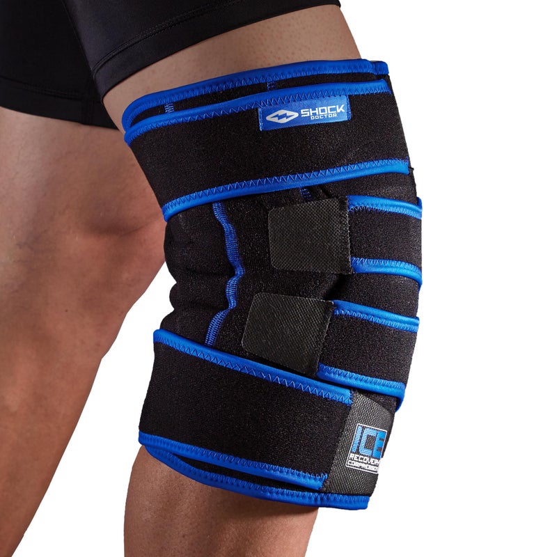 Shock Doctor Ice Recovery Compression Knee Wrap Brace, Large-X-Large, Black - Image 1