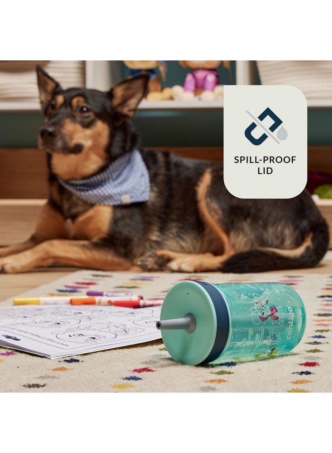 كونتيجو كوب كونتيجو باو باترول للأطفال مقاوم للانسكاب مع ماصة | زجاجة مياه بلاستيكية خالية من مادة BPA | سعة 14 أونصة، عبوة من قطعتين للمنزل والمدرسة والسفر - Image 1