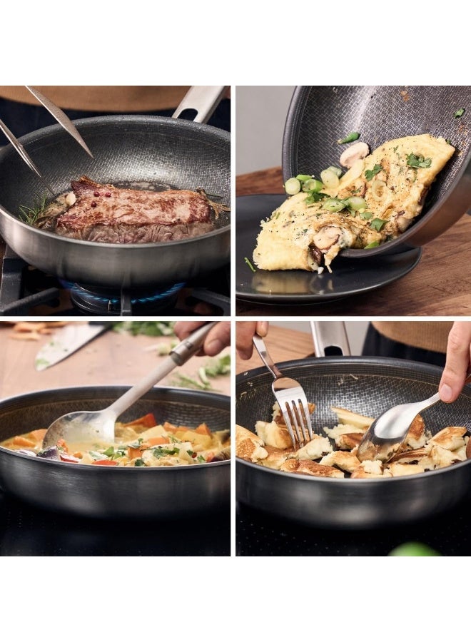 Zwilling مقلاة زويلينغ جوي بلس 24 سم، طلاء غير لاصق مقاوم للخدش مع شبكة واقية، مناسبة لجميع أنواع المواقد، آمنة للاستخدام مع الحث، آمنة في غسالة الصحون، سوداء - Image 5